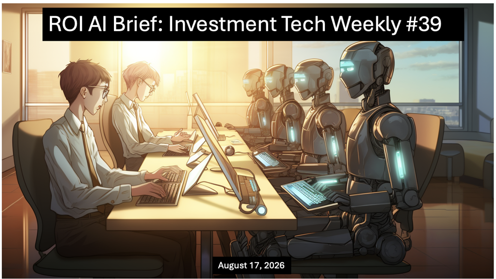 ROI AI Brief: Investment Tech Weekly #39
